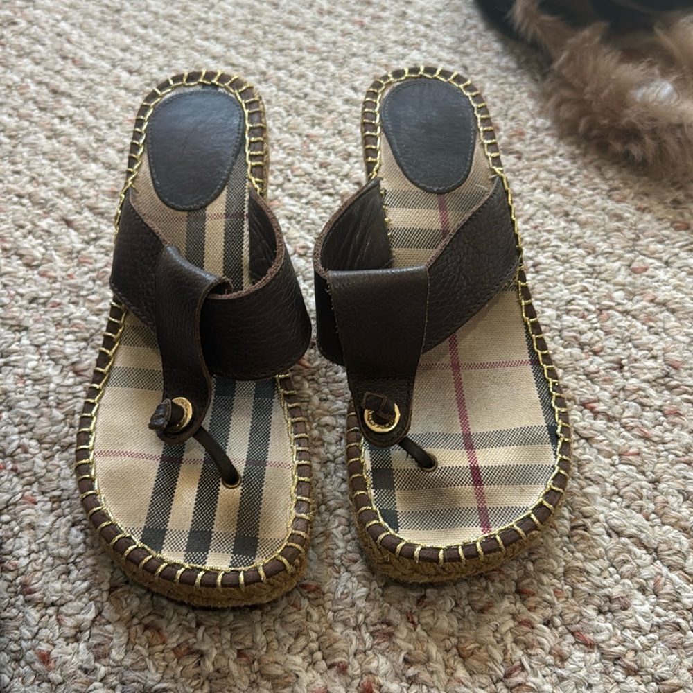 Burberry espadrilles sandals.